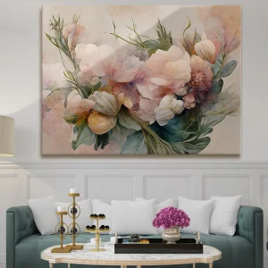 PAPER PLANE DESIGN Canvas Floral Wall Art: A Symphony of Nature's Elegance Large Size Canvas Framed Paintings For Living Room, Office, Home Decor. (FLWA17)